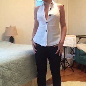 River Island Sleeveless Button Down Top